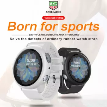 AKGLEADER fluorubber ремешок для часов samsung galaxy watch active 1/2 20 мм/22 мм watch4 классический наручный ремешок Gear S3 S4 Ремешки для наручных часов