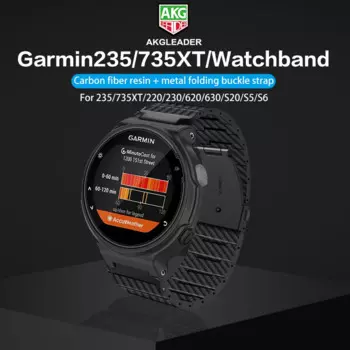 AKGLEADER ремешок из углеродного волокна для часов garmin 235/235/forerunner735XT/220/230/620/630/S20/S5/S6