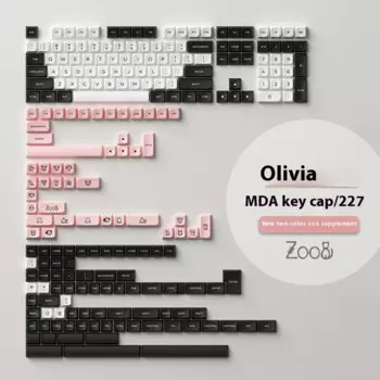 Akko MDA высокоскоростная механическая клавиатура Keycap полный набор панда Оливия Северная Каролина синяя неоновая Настройка