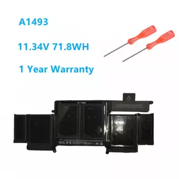 Аккумулятор A1493 для ноутбука Apple Macbook Pro, 13 дюймов, A1502, ME864, ME866LL/A 020-8148, 2013, 2014 в, 11,34 Вт/ч
