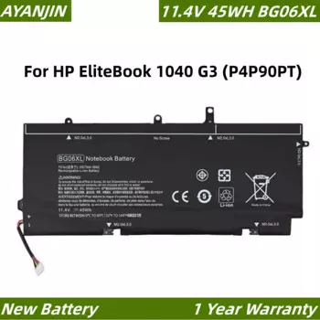 Аккумулятор BG06XL 11,4 в 45 Втч для HP EliteBook 1040 G3 (P4P90PT) BG06XL 804175-1B1 804175-1C1 804175-181