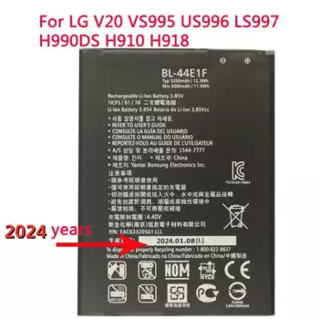 Аккумулятор BL44E1F для телефона LG V20 VS995 US996 LS997 H990DS H910 H918 BL 44E1F 2024 мАч, Сменные Аккумуляторы, 3080 год