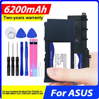 Аккумулятор C21N1335 B31N1336 B31N1912 C21N1408 для Asus VivoBook ZenBook Flip 14 F414MA UM431 S551 S300 S451 4000 F513EA TP420IA