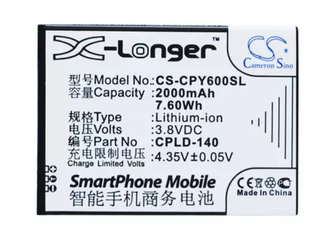 Аккумулятор Cameron Sino 2000 мАч CPLD-140 для Coolpad 5316, 8713, Y60-W