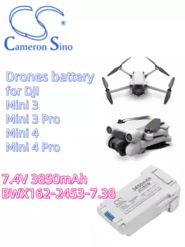 Аккумулятор Cameron Sino, батареи дронов 3850 мАч для DJI Mini 3 Mini 3 Pro Mini 4 Pro Mini 4 BWX162-2453-7.38 270619 270620