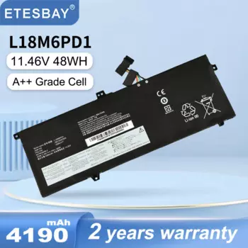 Аккумулятор для ноутбука ETESBAY L18M6PD1 для Lenovo ThinkPad X390 X395 X13, серия 1-го поколения 02DL017 SB10K97655 02DL018 L18M6PD2 SB10K97656