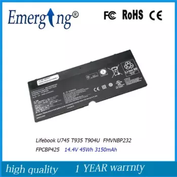 Аккумулятор для ноутбука FUJITSU Lifebook U745 T935 T904U FMVNBP232 BP425, 14,4 В, 45 Вт/ч, 3150 мАч