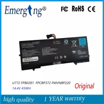 Аккумулятор для ноутбука FUJITSU LifeBook U772 FPB0281, 14,4 В, 3150 мАч, 45 Вт/ч, FPCBP372 FMVNBP220