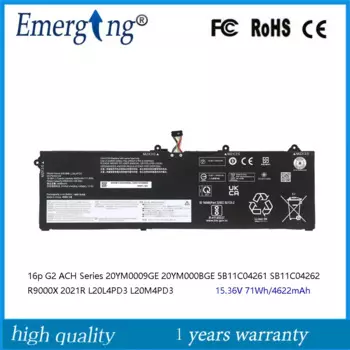Аккумулятор для ноутбука Lenovo ThinkBook 16p G2 ACH Series 20YM0009GE 20YM000BGE 5B11C04261R9000X 2021R, 15,36 в, Вт · ч, L20M4PD3, L20L4PD3