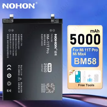 Аккумулятор для телефона NOHON BM58 5000 мАч для Xiaomi Mi 11T Pro 11TPro Mix 4 Mix4, литий-полимерные батареи для телефона, бесплатные инструменты