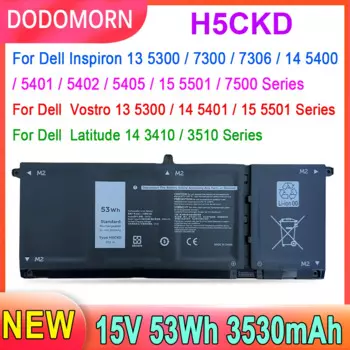 Аккумулятор DODOMORN H5CKD для ноутбука Dell Latitude 3410 3510 Inspiron 5300 5401 5400 2 в 1 Vostro 14 5402 5501 5502 P129G JK6Y6