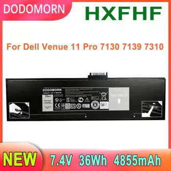 Аккумулятор DODOMORN HXFHF для ноутбука Dell Venue 11 Pro 7130 7139 7310 Tablet PC VJF0X VT29R, перезаряжаемый литий-полимерный аккумулятор 36 Вт/ч 4855 мАч