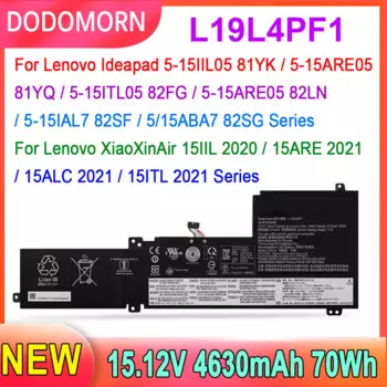 Аккумулятор DODOMORN L19L4PF1 для ноутбука Lenovo Ideapad 5-15IIL05 81YK 5-15ARE05 81YQ 5-15ITL05 82FG 5-15ARE05 82LN L19M4PF1 L19M3PF