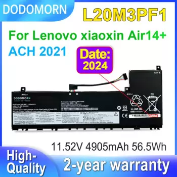 Аккумулятор DODOMORN L20M3PF1 для ноутбука Lenovo Xiaoxin Air14 + ACH ACN ITL 2021 L20L3PF1 L20C3PF1 L20D3PF0 SB11B44631 3ICP6/54/90