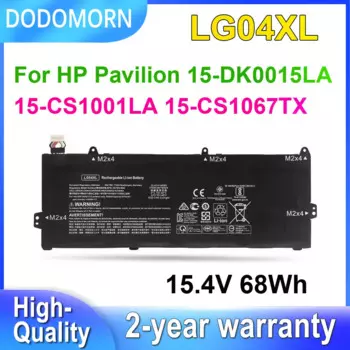 Аккумулятор DODOMORN LG04XL для ноутбука HP Pavilion 15-DK0015LA 15-CS1001LA 15-CS1002LA 15-CS1067TX TPN-Q208 15,4 V 68Wh