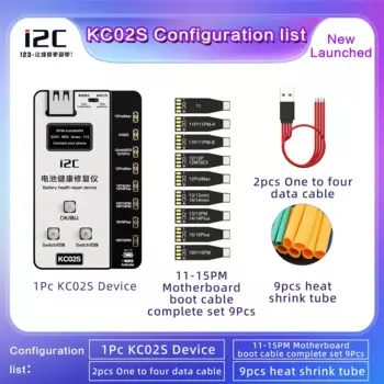 Аккумулятор I2C KC02S, быстрое всплывающее восстановление для iPhone 8-15PM, аккумулятор, эффективность здоровья, цикл изменения в партии режима