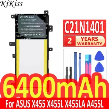 Аккумулятор KiKiss 6400 мАч C21N1401 для ASUS X455 X455L X455LA A455L A455LD A455LN F455L X454W X455LD X455DG X455LF X455LF