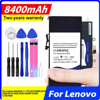 Аккумулятор L11M3P01 L12S4K01 L17D1P36 L11M4P13 для Lenovo IdeaPad 11 11S U310 Z400 Z410 Z500 Z510 U530P U430 U530 U430P L17D1P36