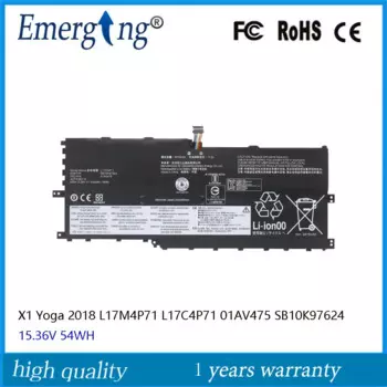 Аккумулятор L17C4P71 для ноутбука, 15,36 в, 54 Вт · ч, для Lenovo ThinkPad X1 Yoga 3rd Gen Series L17M4P71 L17M4P73 SB10K97638 02DL003 01AV475