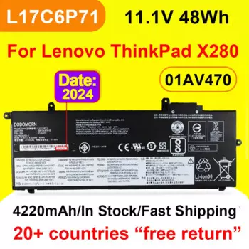 Аккумулятор L17C6P71 для ноутбука Lenovo ThinkPad X280 01AV470 01AV471 01AV472 L17M6P71 L17L6P71 SB10K97617 SB10K97619, 11,4 в, 48 Вт/ч
