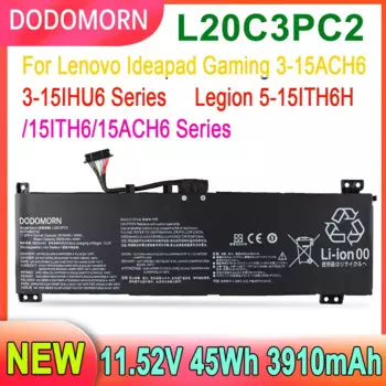 Аккумулятор L20C3PC2 L20M3PC2 для ноутбука Lenovo Ideapad Gaming 3-15ACH6, ноутбук 82K1 серии 3-15IHU6, ноутбук 82K2 L20D3PC2 L20L3PC2