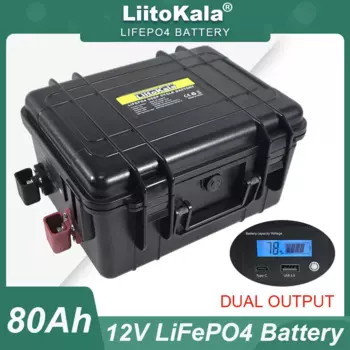 Аккумулятор LiFePO4 12,8 в 80 Ач, 12 В, инвертор фосфата, литий-железо-фосфатный инвертор, автомобильные аккумуляторы с USB-выходом, портативное зарядное устройство для чемодана