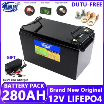 Аккумулятор LiFePO4 12 В, 24 В, 100 Ач, 150 Ач, 160 Ач, 200 ач, 280 Ач, 300 Ач, водостойкий Аккумулятор для гольф-мобиля, для бездорожья, для внедорожника, солнечная энергия