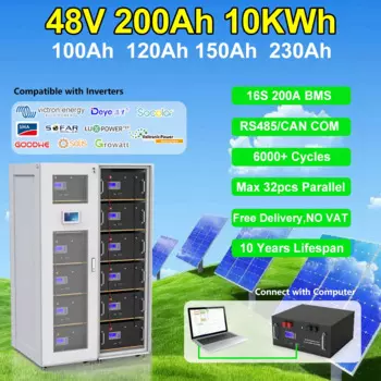 Аккумулятор LiFePO4 48 В, 200 ач, 10 кВтч, 150 Ач, 100 ач с баком RS485 16S BMS, параллельная литий-железо-фосфатная батарея макс. 32 шт.