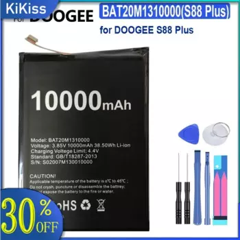 Аккумулятор мобильного телефона для DOOGEE S88 Plus, 10000 мАч, высокая емкость, длительное время ожидания, BAT20M 1310000 Батаteria