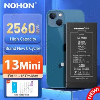 Аккумулятор NOHON для iPhone 13 Mini 12 14 Plus 15 Pro Max 12Pro 14ProMax 13ProMax