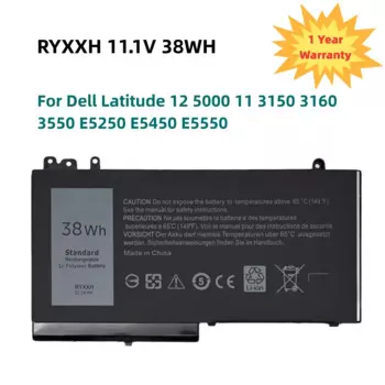 Аккумулятор RYXXH для ноутбука Dell Latitude 12 5000 11 3150 3160 3550 E5250 E5450 E5550 Series 9P4D2 11,1 В 38 Вт/ч