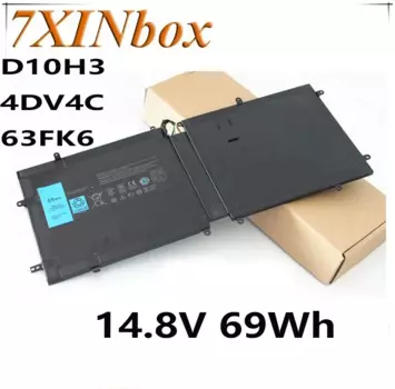 Аккумулятор XINbox D10H3 4DV4C 63FK6 14,8 в 69Wh для ноутбука Dell XPS 18 1810 1820 Series Tablet D10H3 4DV4C 63FK6