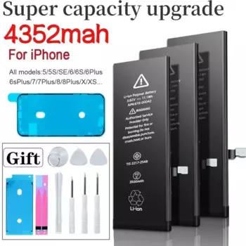 Аккумулятор Zero-cycle для IPhone SE 5 6 6S 5S 7 8 Plus X Xs Max Xr 11 Pro мобильный телефон с бесплатными инструментами