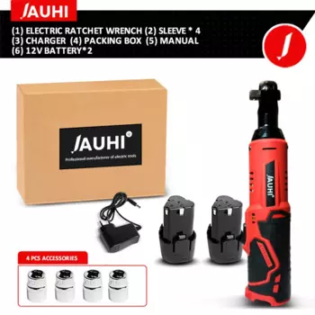 Аккумуляторная электрическая отвертка JAUHI 12В, красный