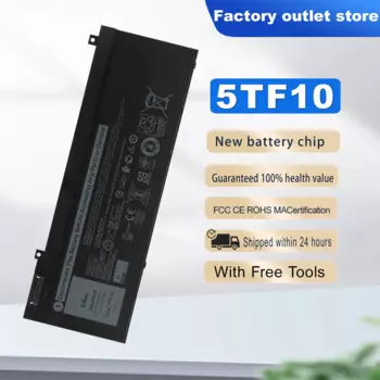 Аккумуляторная батарея DXT 5TF10 для ноутбука Dell Precision 7730 7740 7530 7540 P34E P74F P34E001 P34E002 P74F001 P74F002 7,6 V 64WH