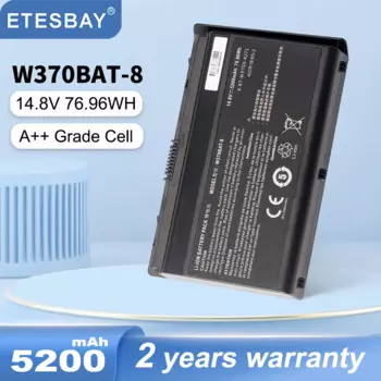 Аккумуляторная батарея ETESBAY для ноутбука Clevo W350ET W350ETQ W37ET Sager NP6350 NP6370 Schenker Xmg A522 A722 6-87-W370S-4271