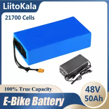 Аккумуляторная батарея LiitoKala, 48 В, 21700, 5000 мАч, 13S1, 0P, 48 В, 50 Ач