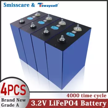 Аккумуляторная батарея Tewaycell 3,2 Ач 12 В Lifepo4 в, перезаряжаемая литий-железо-фосфатная солнечная батарея, для лодки, RV, без НАЛОГА