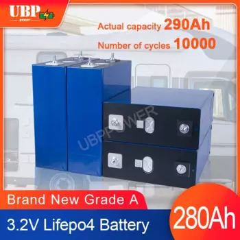 Аккумуляторная батарея UBPPOWER 3,2 В 280Ah Lifepo4, призматическая аккумуляторная батарея 10000 цикла, литий-железо-фосфатная батарея, батарея Lipo класса A