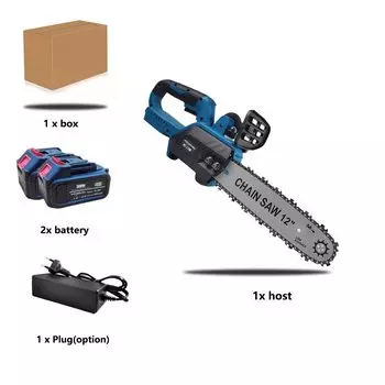 Аккумуляторная цепная пила WOYOFADA 12 дюймов для аккумулятора Makita