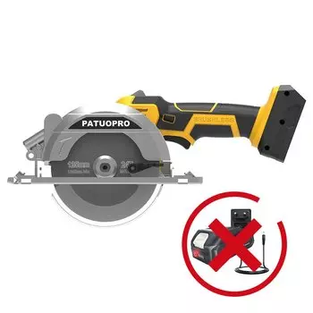 Бесщеточная циркулярная пила 20 В, 125 мм, 5-дюймовая аккумуляторная электрическая пила с пильным полотна, подходит для батареи Makita 18 В (без батареи)