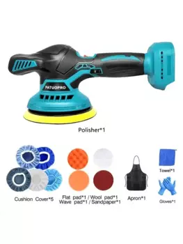 Аккумуляторная полировальная машина PATUOPRO 5000 об/мин 150 мм 6 передач для Makita 18 В