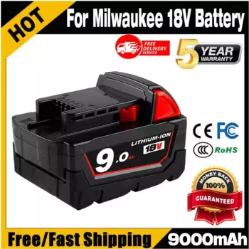 Аккумуляторные батареи для Milwaukee M18B5 XC, литий-ионная батарея 18 В 9,0/6,0/12.0Ah, зарядное устройство для Milwaukee M18 12 В ~ 18 в