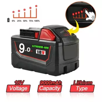 Аккумуляторные батареи для Milwaukee M18B5 XC, литий-ионная батарея 18 В 9,0/6,0/12.0Ah, зарядное устройство для Milwaukee M18 12 В ~ 18 в