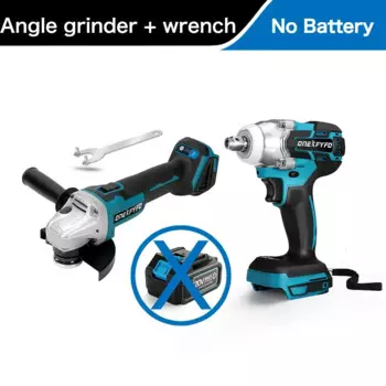 Аккумуляторный ударный гайковерт и угловая шлифовальная машина ONEKFYFD 18В