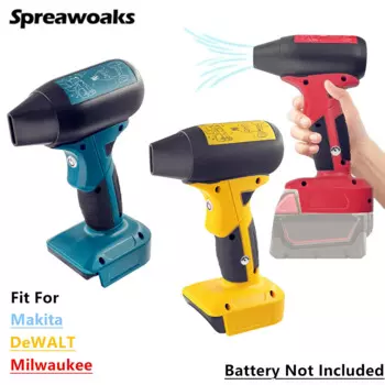 Аккумуляторный воздуходувка для Dewalt/Milwaukee/Makita, пыленагнетатель, мощный бесщеточный турбо вентилятор, 30 м/с, 4 передачи