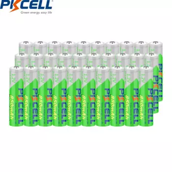 Аккумуляторы PKCELL AAA 1,2 в Ni-MH 30 шт., перезаряжаемые батарейки ААА 3 А с низкой саморазрядкой, 850 мАч, для игрушек с дистанционным управлением