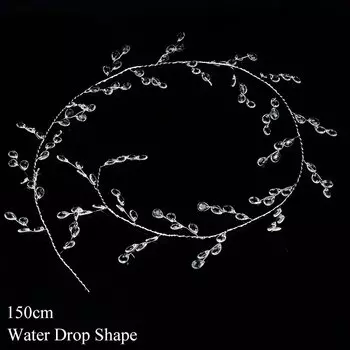 Акриловая бисерная занавеска прозрачная капля воды 100/120/150 см