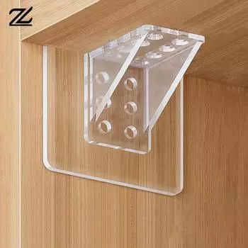 Акриловая самоклеящаяся подставка для полки, настенная вешалка для шкафа, кухни, спальни, 4 шт.