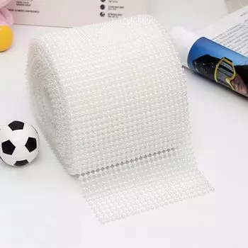 Акриловая жемчужная лента 4 мм для свадьбы